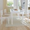 Sillas De Comedor 4 Uds Madera Maciza Caucho Terciopelo Blanco Vidaxl