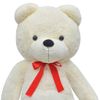 Oso De Peluche Grande Xxl Blanco 135 Cm Vidaxl