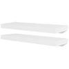 Estantes Flotantes De Pared 2 Uds Mdf Blanco Para Libros/dvd Vidaxl