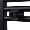 Radiador Toallero De Baño Recto Negro 600 X 1160 Mm Vidaxl