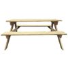 Mesa De Picnic De Madera De Pino 150x135x71,5 Cm Vidaxl