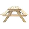 Mesa De Picnic De Madera De Pino 150x135x71,5 Cm Vidaxl