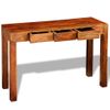 Mesa Consola Con 3 Cajones Madera Maciza Sheesham 80 Cm Vidaxl