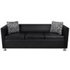 Conjunto De Sofás De 2 Y 3 Plazas De Cuero Artificial Negro 170 X 62,5 X 63 Cm Vidaxl