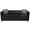 Conjunto De Sofás De 2 Y 3 Plazas Y Sillón De Cuero Artificial Negro 170 X 62,5 X 63 Cm Vidaxl