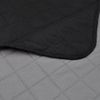 Colcha Acolchada A Doble Cara Negro Gris 230x260 Cm Vidaxl