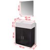 Conjunto De Mueble Y Lavabo 3 Piezas Negro Vidaxl