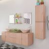 Conjunto De Muebles De Baño Y Lavabo 9 Piezas Beige Vidaxl