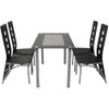 Conjunto De Comedor De Cinco Piezas Negro Vidaxl