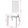 Sillas De Comedor 4 Unidades Cuero Sintético Blanco Vidaxl