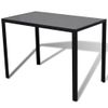 Conjunto De Mesa Y Sillas De Comedor 5 Piezas Negro Vidaxl