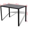 Conjunto De Mesa Y Sillas De Comedor 5 Piezas Negro Vidaxl