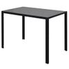 Conjunto De Mesa De Comedor Siete Piezas Negro Vidaxl