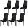 Conjunto De Mesa De Comedor Siete Piezas Negro Vidaxl