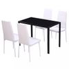 Conjunto De Mesa De Comedor 5 Piezas Blanco Y Negro Vidaxl