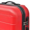 Set Trolley Maleta Rígida Tres Uds. Rojo Vidaxl