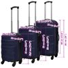 Set Trolley Maleta Rígida Tres Uds. Azul Vidaxl