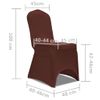 Funda De Silla Elástica 4 Unidades Marrón Vidaxl