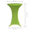 Funda Elástica Para Mesa 2 Unidades 60 Cm Verde Vidaxl