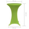 Funda Elástica Para Mesa 2 Unidades 70 Cm Verde Vidaxl