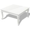 Mesa De Centro 80x80x42 Cm Blanco Brillante Vidaxl