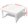 Mesa De Centro 80x80x42 Cm Blanco Brillante Vidaxl