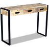 Mesa Consola Con 3 Cajones Madera De Mango 110x35x78 Cm Vidaxl