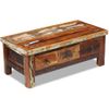 Mesa De Centro Con Cajones Madera Maciza Reciclada 90x45x35 Cm Vidaxl