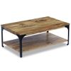 Mesa De Centro Madera De Mango 100x60x38 Cm Vidaxl