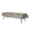 Mueble Para Tv Con 3 Cajones Gris 120x40x36 Cm Vidaxl