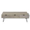 Mueble Para Tv Con 3 Cajones Gris 120x40x36 Cm Vidaxl