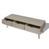 Mueble Para Tv Con 3 Cajones Gris 120x40x36 Cm Vidaxl