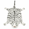 Vidaxl Alfombra De Tigre De Peluche 144 Cm Blanco