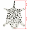 Vidaxl Alfombra De Tigre De Peluche 144 Cm Blanco