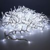 Guirnalda Led Compact Parpadeante Exterior Blanco Frio 16m 500 Leds Cable Blanco