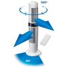 Ventilador De Torre Clean Air Optima Ca-406w - Giro 360º - Mando A Distancia