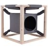 Cama Para Gatos Con Hamaca Catcube Gris M 54x54x54 Cm Quapas!