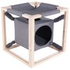 Cama Para Gatos Con Hamaca Catcube Gris M 54x54x54 Cm Quapas!