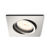 Foco Downlight Cuadrado  Donegal Corte Ø70 Mm   Niquel 220-240v Ac