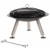 Chimenea De Cuenco Chicago Acero 75 Cm Negra 85013 Redfire