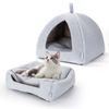 Cama Para Gato Perro Lavable  38x38x33cm Gris-nobleza