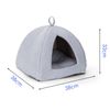 Cama Para Gato Perro Lavable  38x38x33cm Gris-nobleza