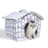 Cama Gato Cueva Suave Para Perros Gatos (m) L48*w45*h39cm Gris-nobleza