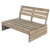 Banco De Jardã­n Con Respaldo De Madera 120x76,5x80 Cm Gris Ecd Germany