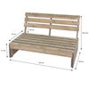 Banco De Jardã­n Con Respaldo De Madera 120x76,5x80 Cm Gris Ecd Germany