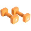 Juego De Mancuernas De Neopreno Naranja 2x4 Kg Pure2improve