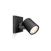 Lámpara De Pared White Ambiance 1 Foco Gu10  Hue Runner   Negro