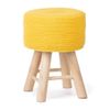 Taburete Iggy Algodón Y Madera Amarillo 29 Cm Kidsdepot