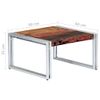 Mesa De Centro De Madera Maciza Reciclada 60x60x35 Cm Vidaxl