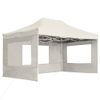 Carpa Plegable Profesional Con Paredes Aluminio Crema 4,5x3 M Vidaxl